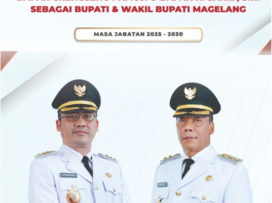 Sekolah Tinggi Teologi Magelang mengucapkan selamat dan sukses atas pelantikan Bapak Grengseng dan Bapak H. Sahid S.H. sebagai Bupati dan Wakil Bupati Magelang.